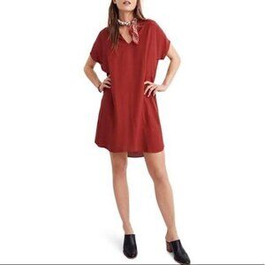 [Madewell] V-neck Short Sleeve Dress - Size S